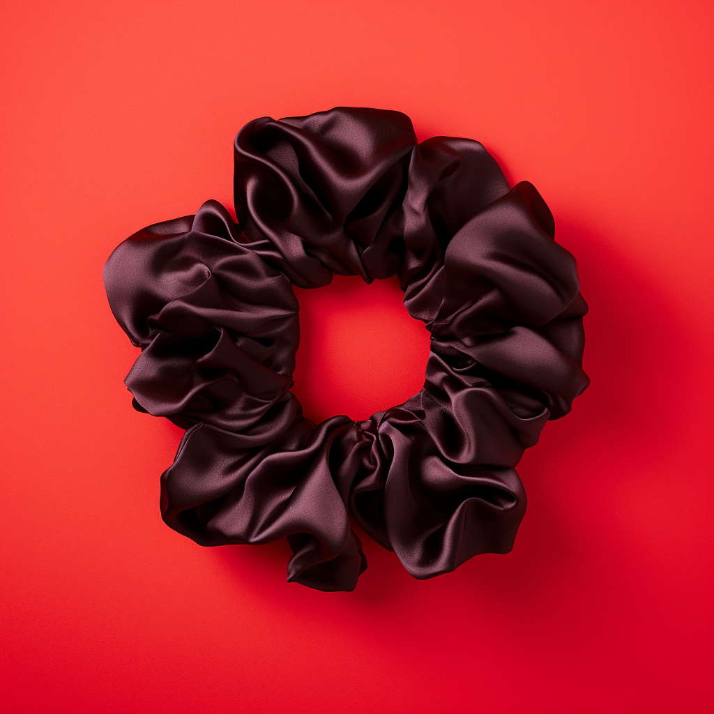 Luxe Black Satin Scrunchie