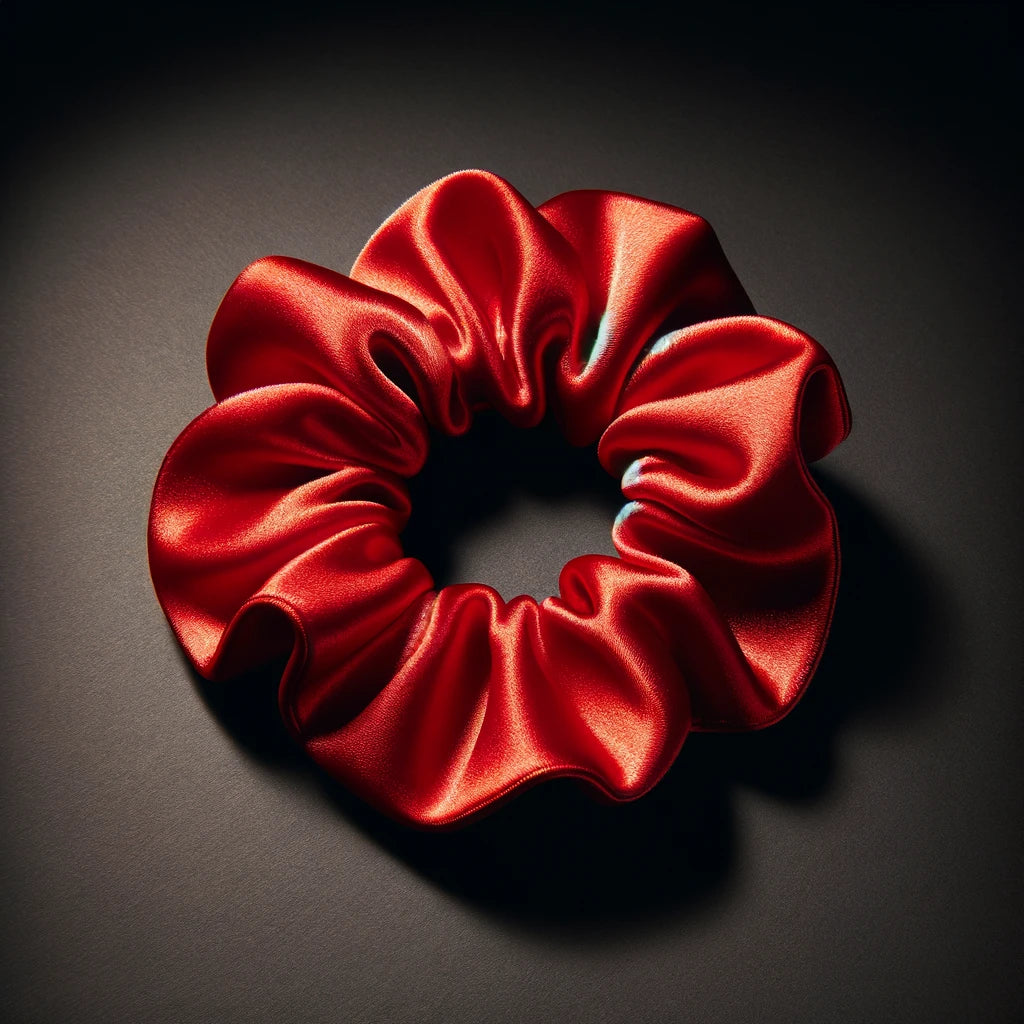 Luxe Red Satin Scrunchie