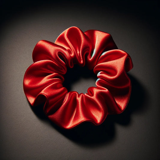 Luxe Red Satin Scrunchie