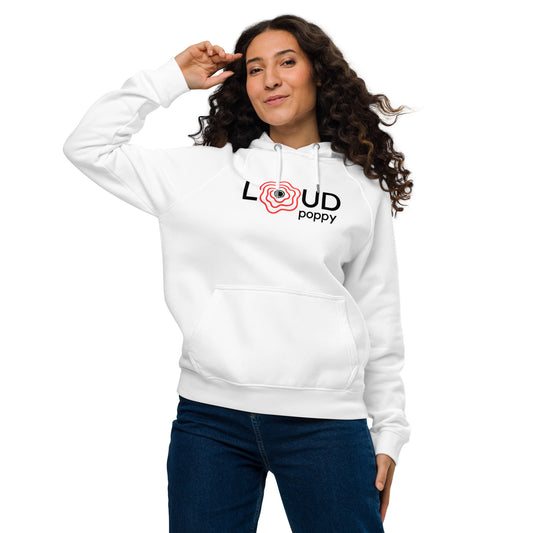 Loud Poppy Logo eco raglan hoodie
